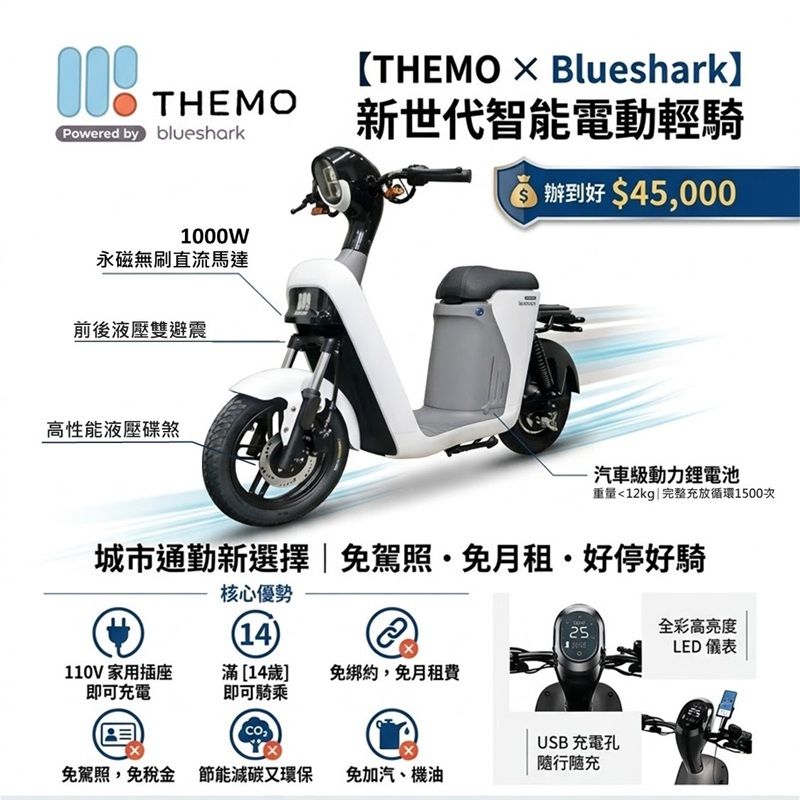 【全新車】THEMO A1 微型電動二輪車
